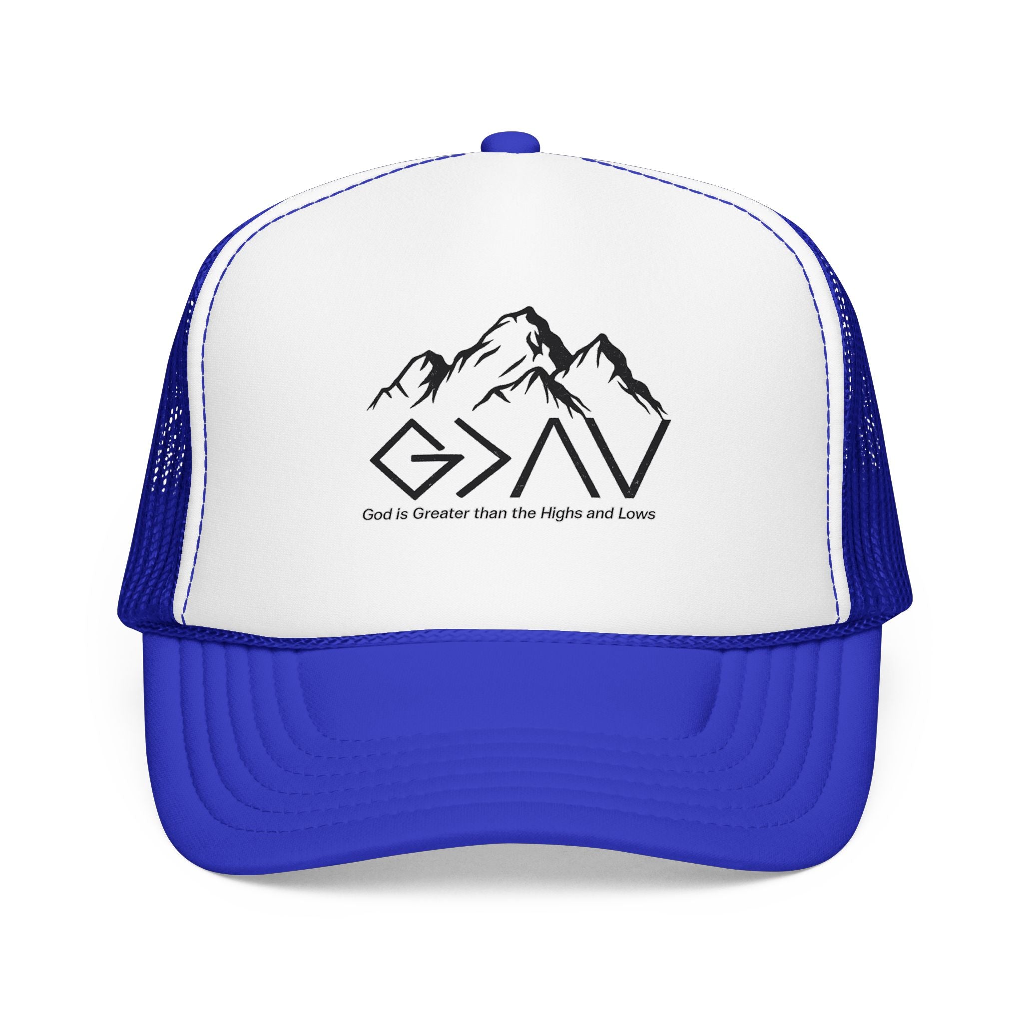 God is Greater Trucker Hat | Crown First