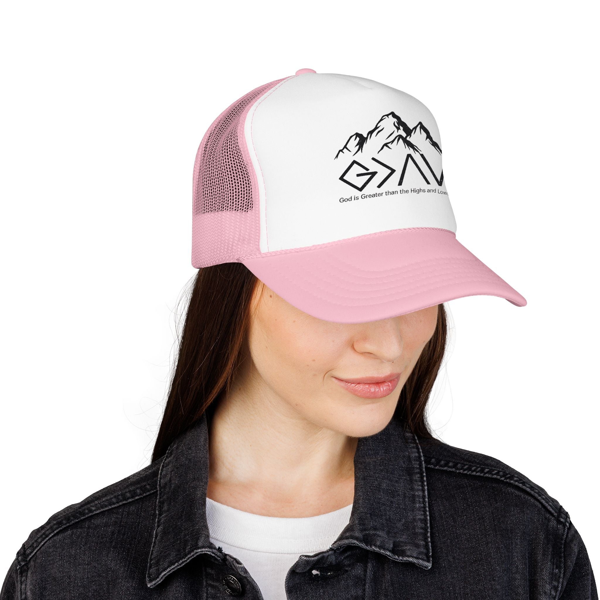 God is Greater Trucker Hat | Crown First
