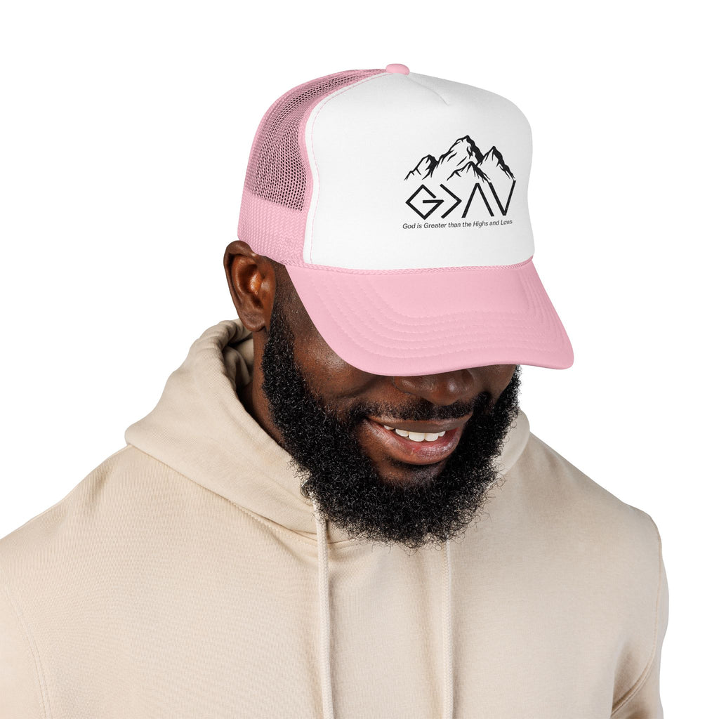 God is Greater Trucker Hat | Crown First