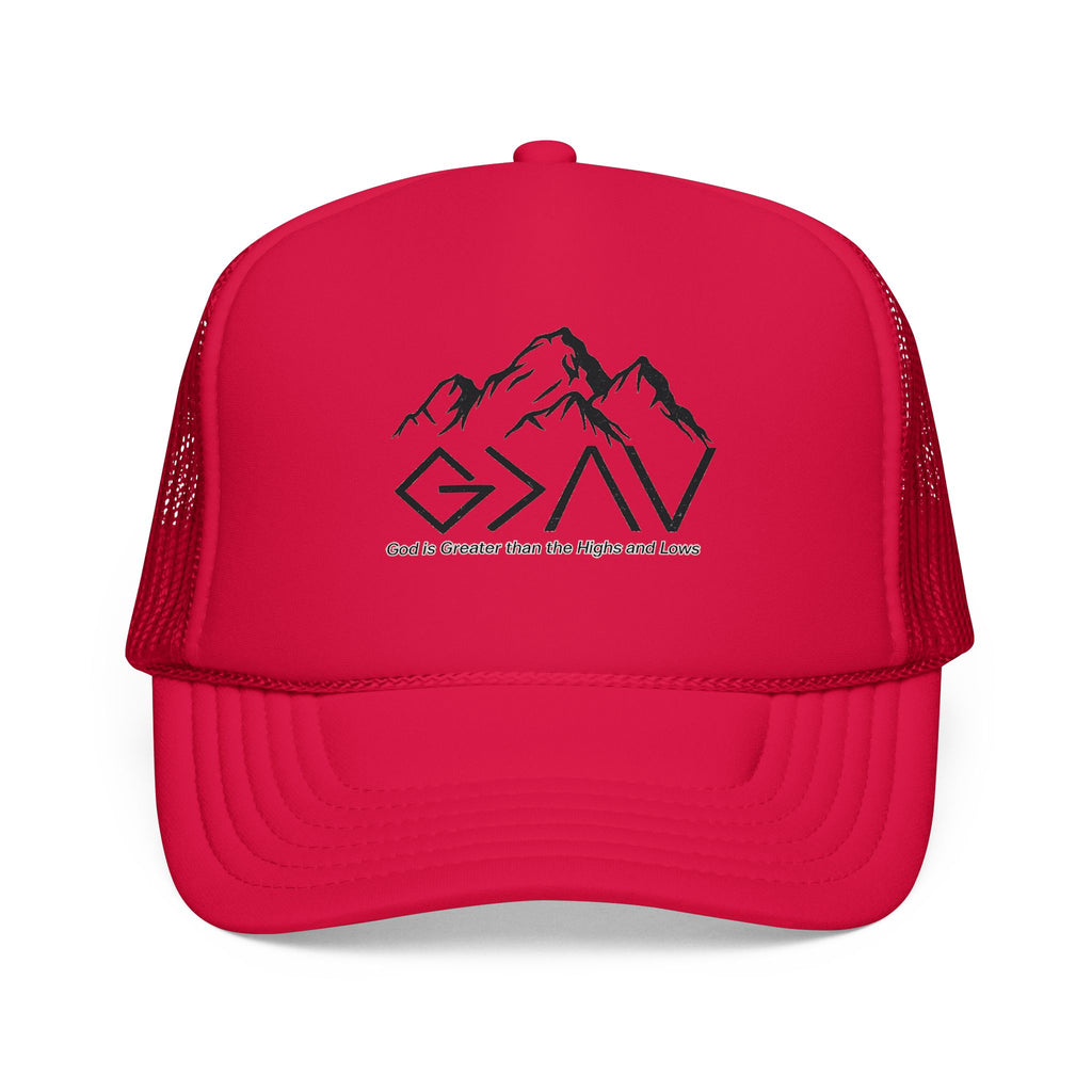 God is Greater Trucker Hat | Crown First