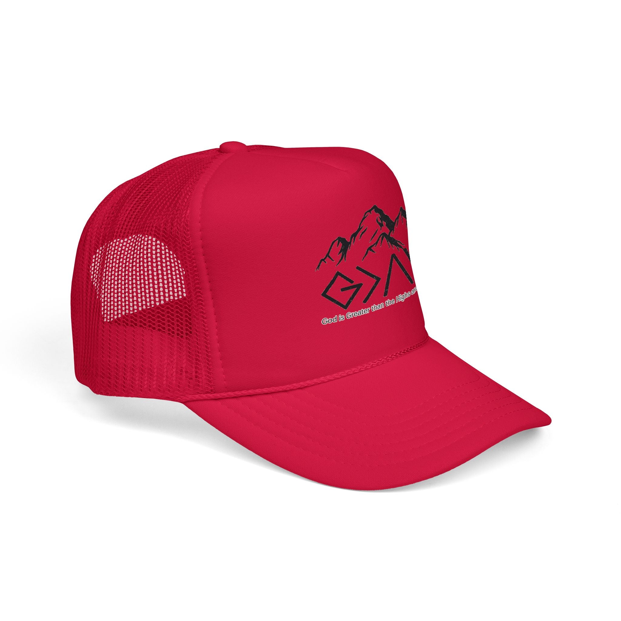 God is Greater Trucker Hat | Crown First