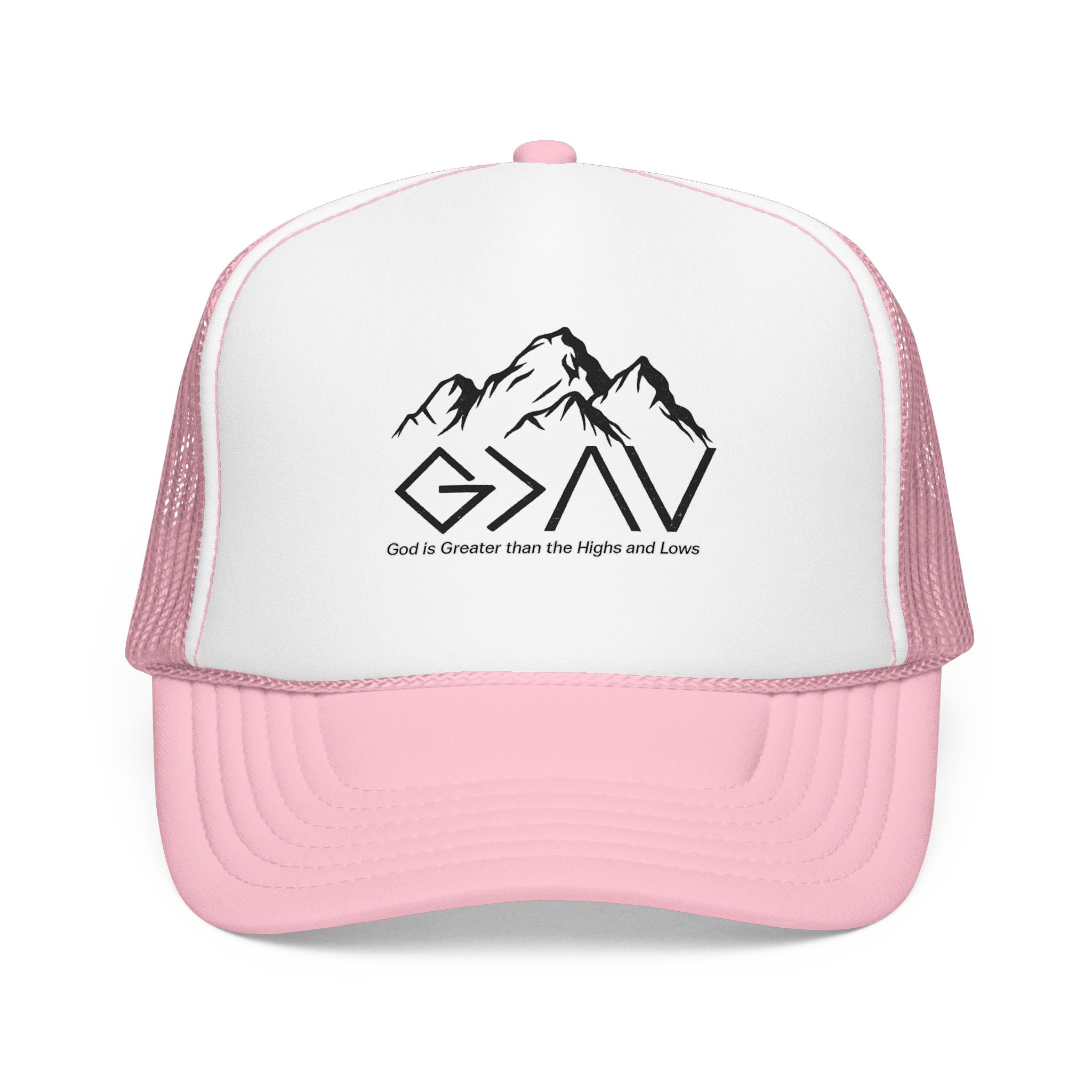 God is Greater Trucker Hat | Crown First