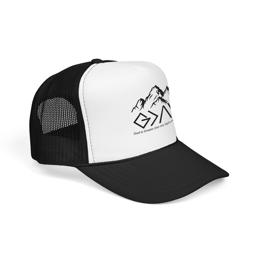 God is Greater Trucker Hat | Crown First